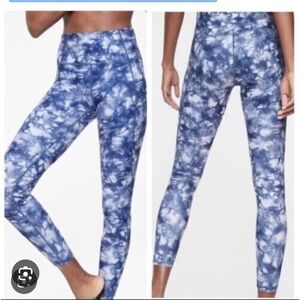 Athleta Tie Dye Salutation 7/8 Tights in Powervita
